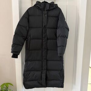Quince Responsible Down Long Puffer Jacket Black 700 Fill Power Womens Small
